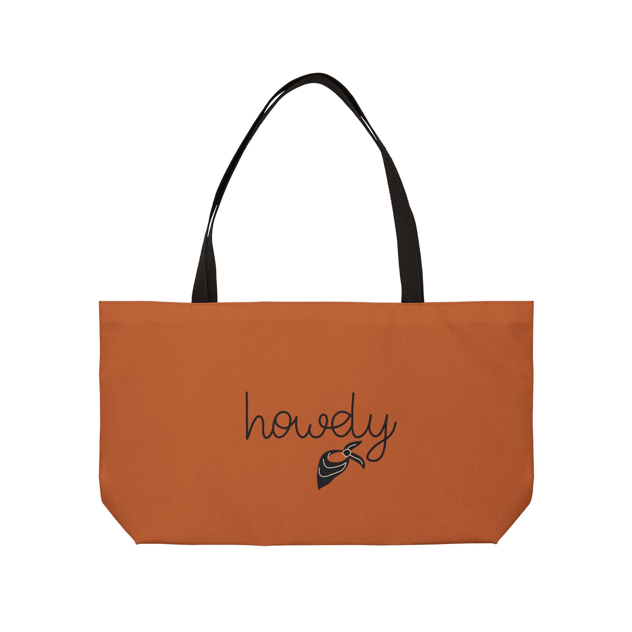 Howdy Tote Bag in Rust