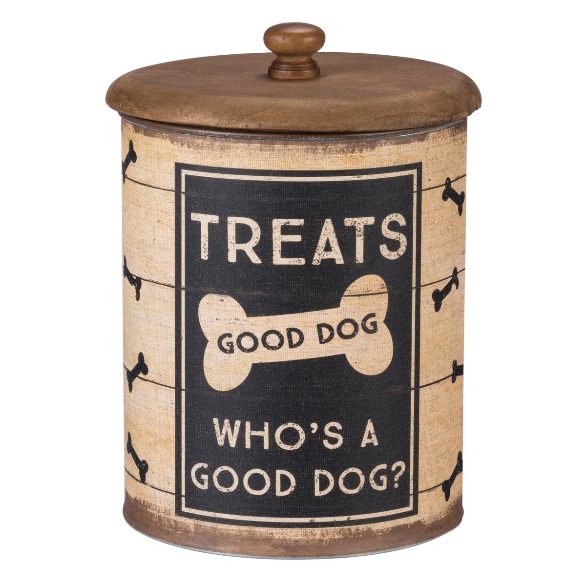 Rustic Dog Treat Canister Set
