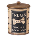 Rustic Dog Treat Canister Set