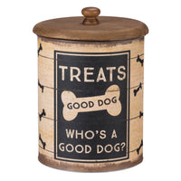 Rustic Dog Treat Canister Set