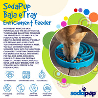 Baja Slow Feeder Dog Bowl for Enrichment - 8" diameter x 1.5" deep