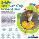 Sunflower Slow Feeder Dog Bowl for Enrichment - 8" diameter x 1.5" deep