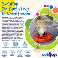 Sun and Moon Slow Feeder Dog Bowl for Enrichment - 8" diameter x 1.5" deep