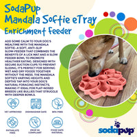 Mandala SOFT Slow Feeder Dog Bowl for Enrichment - 8" diameter x 1" deep