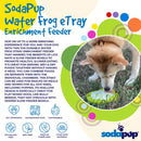 Water Frog Slow Feeder Dog Bowl for Enrichment - 8" diameter x 1.5" deep