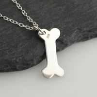 Sterling Silver Dog Bone Necklace