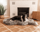 PupRug by Paw.com® Faux Fur Orthopedic Dog Bed: Curve Charcoal Grey