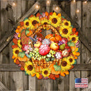 Thanksgiving Wreath  wood Door Sign