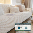 Plush Nordic Sofa Slipcover | non slip couch cover for dogs