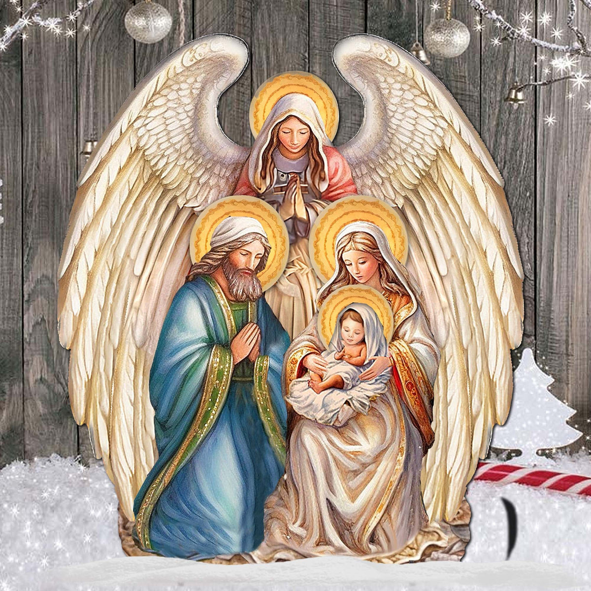Angel Nativity Outdoor Lawn Art