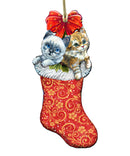 Christmas Morning Kitten Surprise Door Hanger