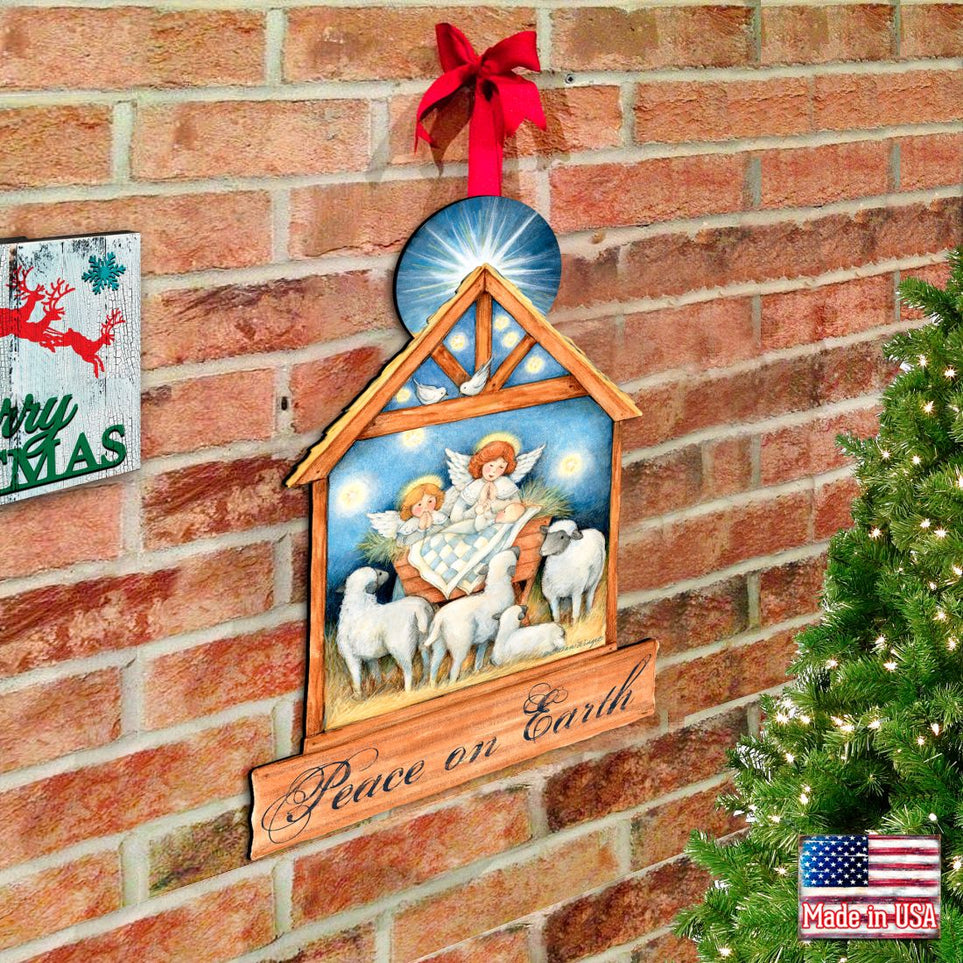 Peace on Earth Door Hanger