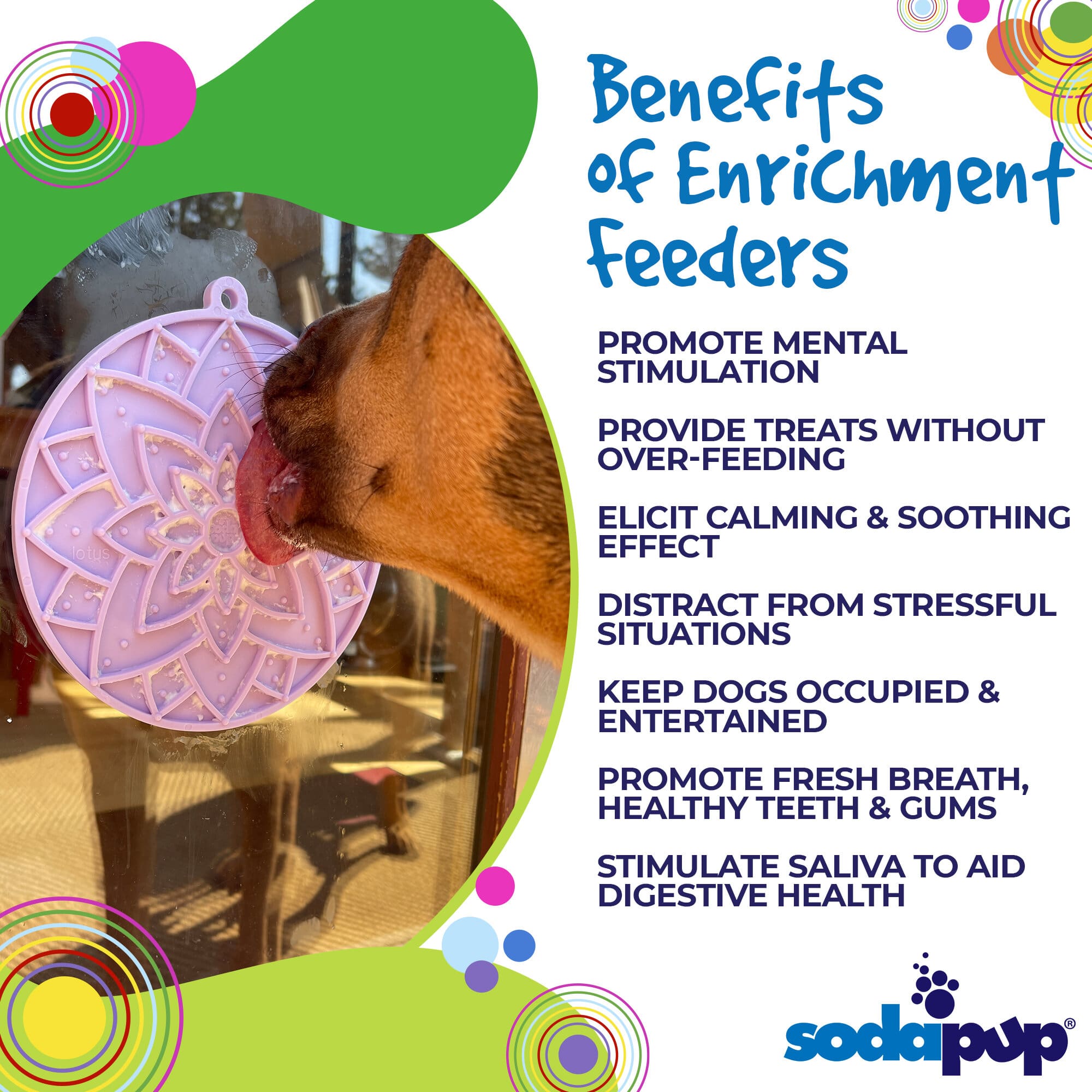 Lotus  Enrichment Lick Mat with Suction Cups - 8"