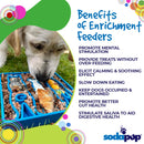 Waiting Dogs Slow Feeder Dog Bowl for Enrichment - 8"w x 8" h x 2" deep