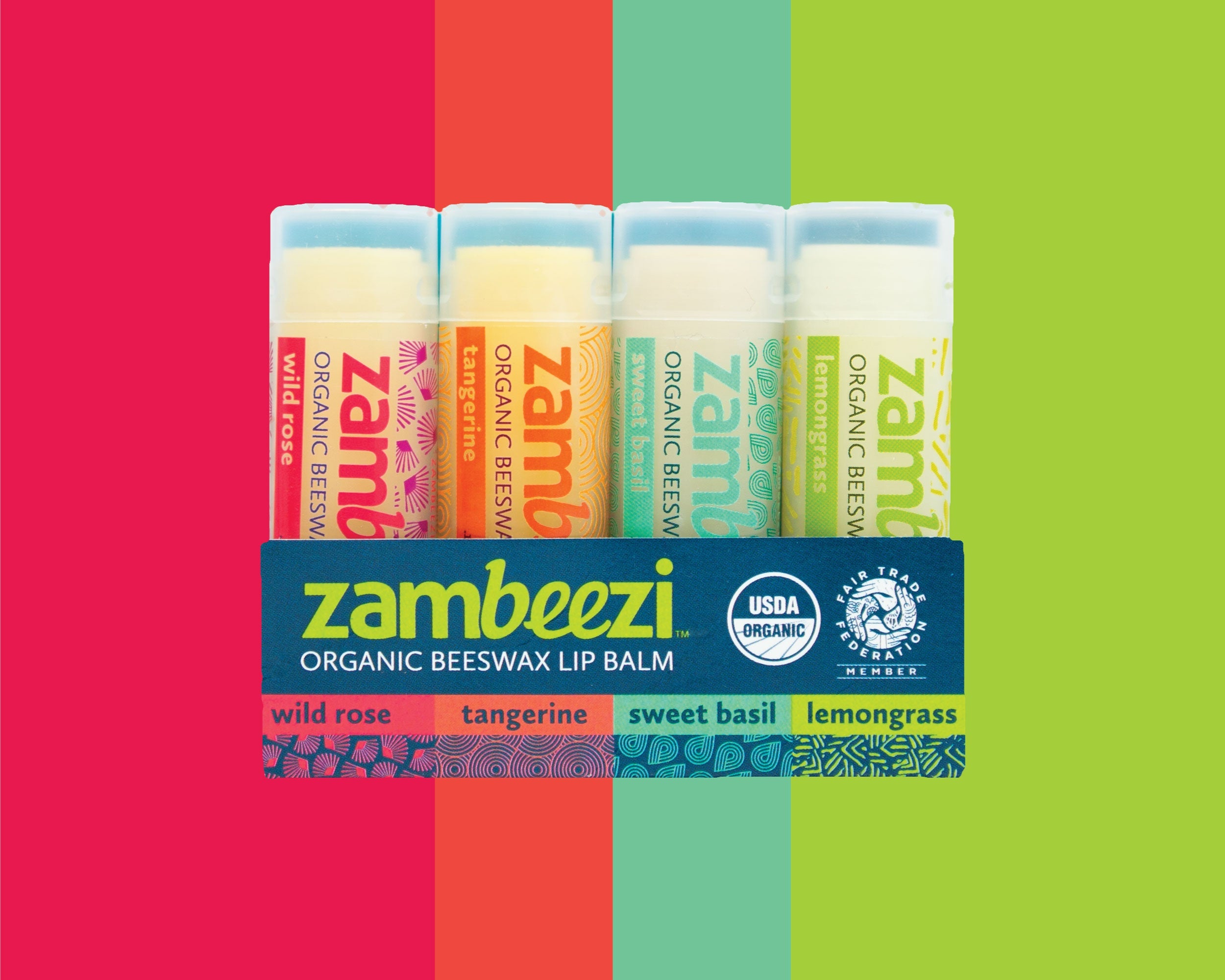 Lip Balm 4-pack: Organic & Fair Trade