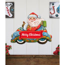 Merry Christmas Convertible Car Santa Door Decor