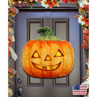 Halloween Jack 'o Lantern Wood Door Art