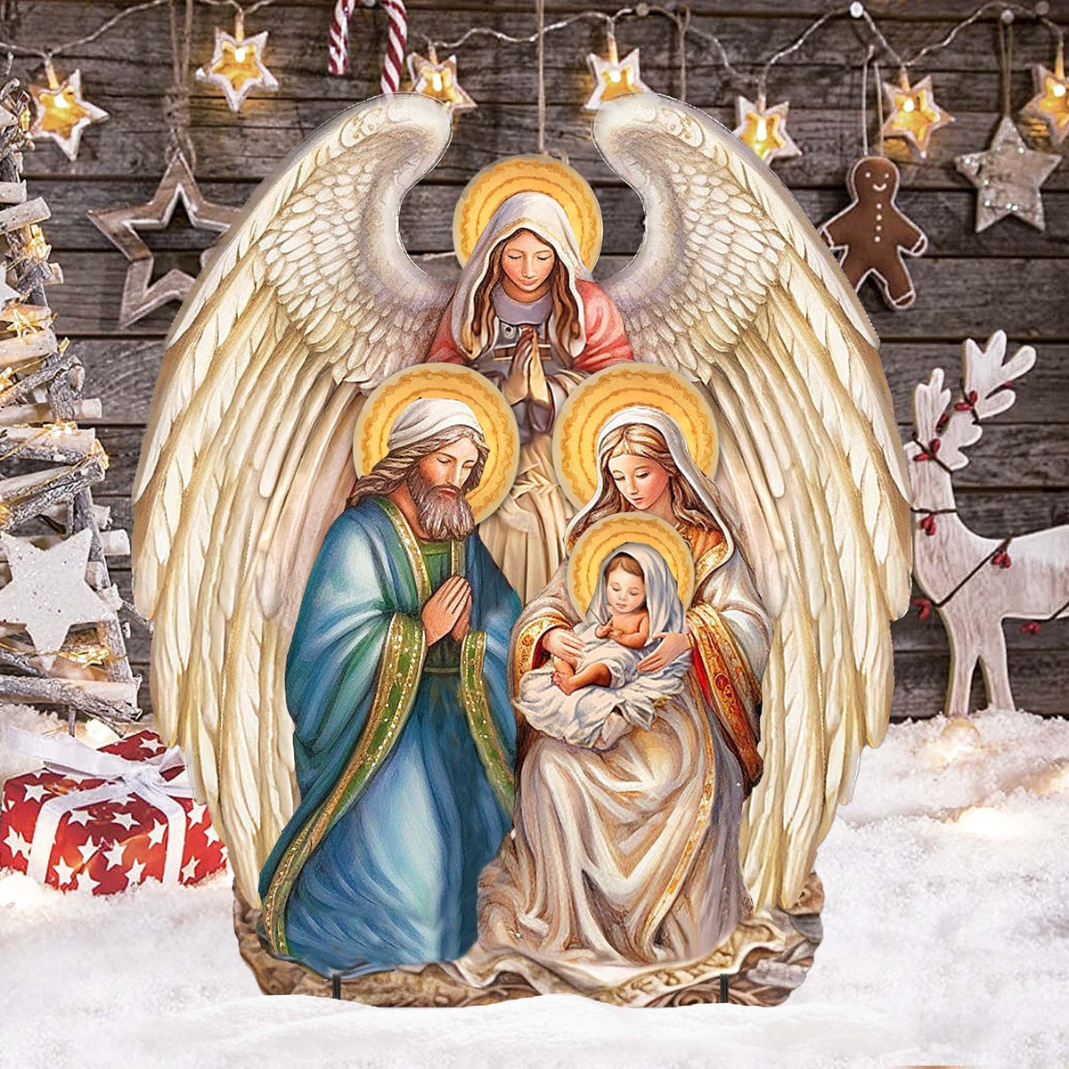 Angel Nativity Outdoor Lawn Art