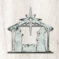 Rising Star Nativity Rustic Door Hanger