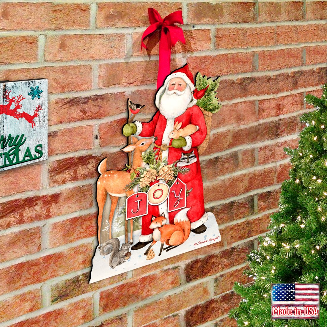 Nordic Santa & Woodland Friends Door Decor