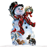 Old-Fashioned Snowman Christmas Lawn Art