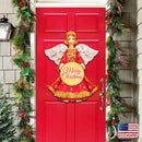 Merry Christmas Angel Front Door Wood Sign