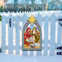 Illustrated Nativity Door Hanger