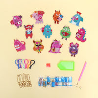 Monsters Diamond Art Craft Kit (Set of 15)