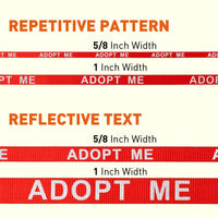 Reflective Nylon Dog Leash: ESA, Service Dog, Adopt Me, Do Not Pet, Therapy Dog