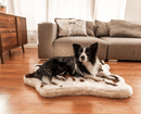 PupRug® Animal Print Memory Foam Dog Bed: Brown Faux Cowhide