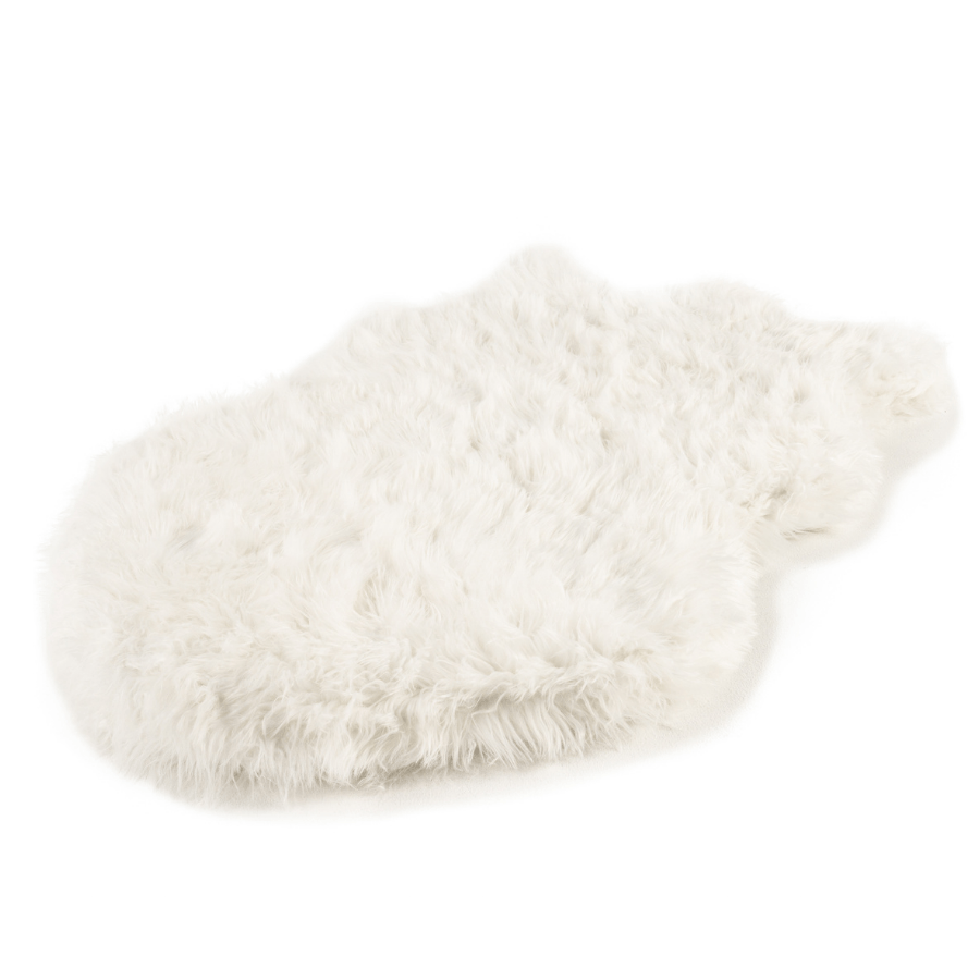 PupRug by Paw.com® Faux Fur Orthopedic Dog Bed: Curve Polar White
