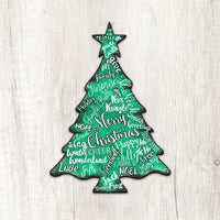 Modern Merry Christmas Tree Door Decor