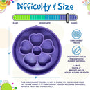Flower Slow Feeder Dog Bowl for Enrichment - 8" diameter x 2" deep