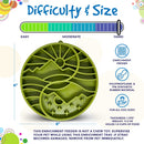 Sun and Moon Slow Feeder Dog Bowl for Enrichment - 8" diameter x 1.5" deep