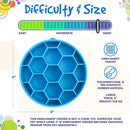 Honeycomb Slow Feeder Dog Bowl for Enrichment - 8" diameter x 2" deep