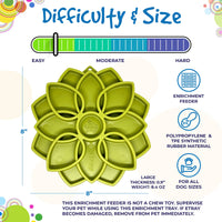Mandala Slow Feeder Dog Bowl for Enrichment - 8" diameter x .75" deep