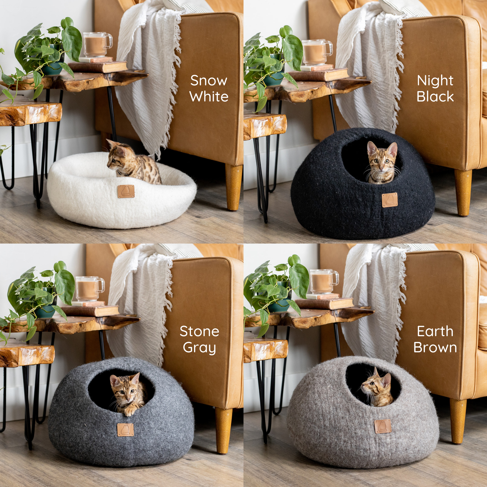 Merino Wool Cat Cave Bed