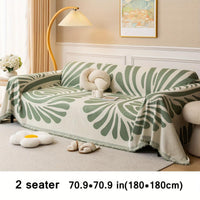 Versatile Chenille Sofa Cover - Pet-Friendly, Orange Dog Couch Cover