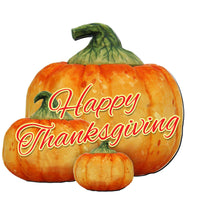 Happy Thanksgiving Pumpkins Halloween Door Decor by G. DeBrekht - Thanksgiving Halloween Decor - 8158414-2GH