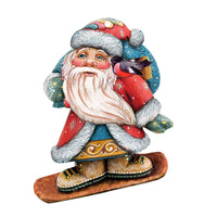 Cool Snowboarding Santa Door Hanger