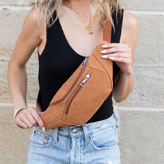Amari Corduroy Sling Fanny Bag