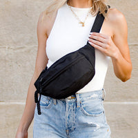 Marisa Nylon Crescent Sling Crossbody Belt Bum Fanny Waist Bag