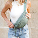 Marisa Nylon Crescent Sling Crossbody Belt Bum Fanny Waist Bag
