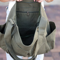 Nova Oversize Canvas Messenger Bag