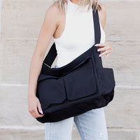 Nova Oversize Canvas Messenger Bag