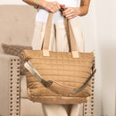 Mila Quilted Traveler Tote with Mini Clutch