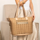 Mila Quilted Traveler Tote with Mini Clutch