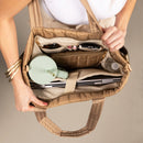 Mila Quilted Traveler Tote with Mini Clutch