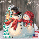 Vintage Snowman & Snowlady Lawn Art