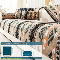 Boho Couch Cover - Chic Snow Chenille Sofa Slipcover